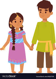 indian kids royalty free vector image