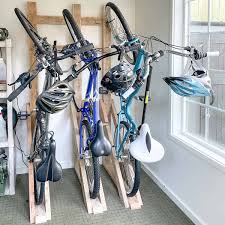 easy diy wooden wall mount bike rack