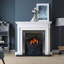 58 Inch Aversa Limestone Fireplace