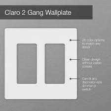 Lutron Claro 2 Gang Wall Plate For