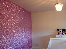 The final technique we will look at in this tutorial is using metallic wall painting techniques | your not a very good painter it. Pink Glitter Walls Glitter Wallpaper Bedroom Glitter Bedroom Girls Bedroom Wallpaper