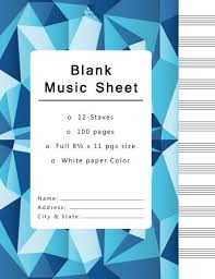 Amazon Com Blank Music Sheets Music Manuscript Paper