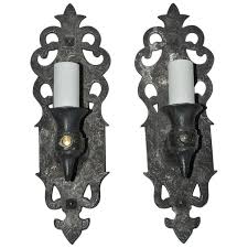 Pair Of Gothic Style Antique Cast Iron