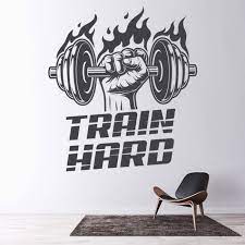 Train Hard Builder Gym Wall Sticker