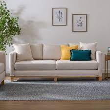 mayview upholstered wood base sofa and