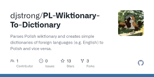 PL Wiktionary To Dictionary/german polish txt at master · djstrong