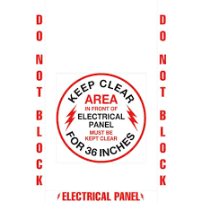 electrical panel floor sign kit