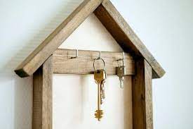 wall key hooks wooden key holder house