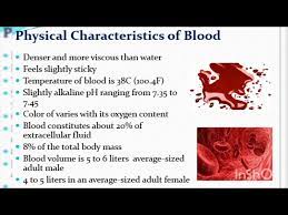 physical characteristics of blood