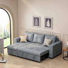 Velvet Queen Size Sofa Bed