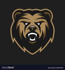 Angry Bear Logo Symbol Royalty Free Vector Image