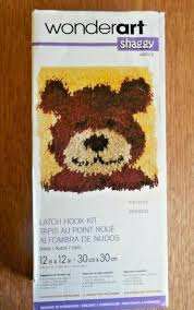 teddy bear latch hook rug kit wonderart