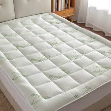 bamboo mattress pad queen size cooling