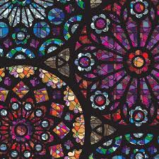 Stained Glass Fabric Wallpaper And