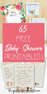 65 free baby shower printables for an