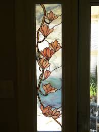 Stained Glass Sidelight Of Magnolia