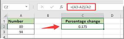 difference between two numbers in excel