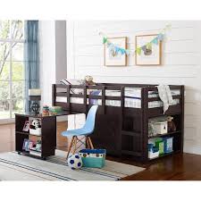 Homestock Brown Twin Loft Bed With