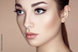 beautiful woman face perfect makeup