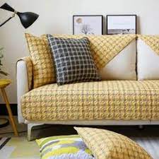 plaid sofa towel couch cover cotton