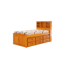 Twin Sized Captains Bookcase Bed