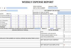 Weekly Expense Report Template Weekly Expense Report