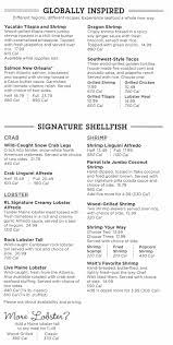 red lobster menu with s slc menu