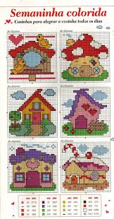 Houses Free Cross Stitch Pattern Chart By Angela Anderson