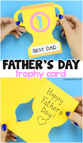 Fathers Day Trophy Card With Printable Trophy Template Easy
