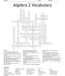 Algebra 2 Voary Crossword Wordmint