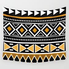 Abstract African Art Fabric Design Wall