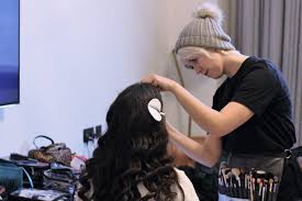 hair and makeup artist on the go with