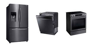 4 piece kitchen appliances package with french door refrigerator, electric range, dishwasher and over the range microwave in black stainless steel. Our New Black Stainless Steel Appliances Features We Adore