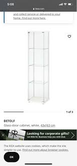 Ikea Detolf Glass Door Cabinet White