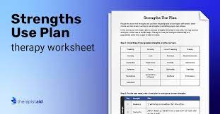 strengths use plan worksheet