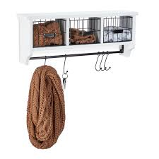 Buy Wall Shelf With Baskets And Hooks Here