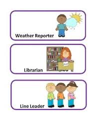 Purple Polka Dot Job Chart Job Chart Preschool Jobs