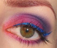 blue glitter eye makeup tutorial