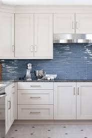 Blue Glass Kitchen Backsplash Tiles