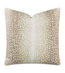 print decorative pillow in fawn