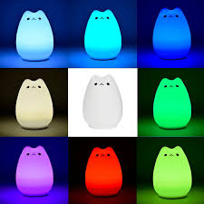 Colorful 7 Colors Cat Children Animal Led Night Light Silicone Soft Cartoon Baby Nursery Lamp Breathing Led Night Light Usb Piece Specifications Price Quotation Ecvv Industrial Products