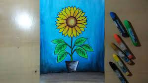 Sketsai gambar mewarnai bunga matahari belajarmewarnai info. Cara Menggambar Bunga Matahari Di Pot Youtube