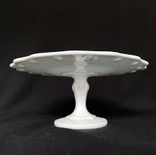 Pedestal Cake Stand Milk Glass