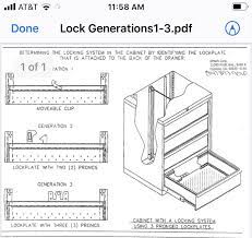 general lista cabinet lock rotor