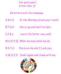 What we say is what we do! Abcd With Message Circle Time Messages 26 Letters