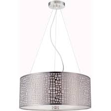 Polished Steel Modern Drum Pendant Lighting Torre Rc Willey Furniture Store