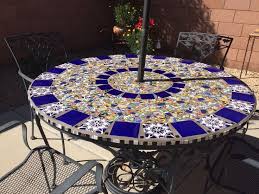 Mosaic Tile Patio Table Tile Patio