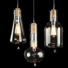 Modern Lab Bottles And Wood Plug Pendant Lighting 11582 Archi Lighting