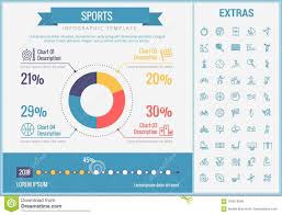 Sports Infographic Template Elements And Icons Stock