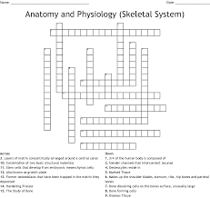 Put in just one letter per square. Anatomy And Physiology Skeletal System Crossword Wordmint